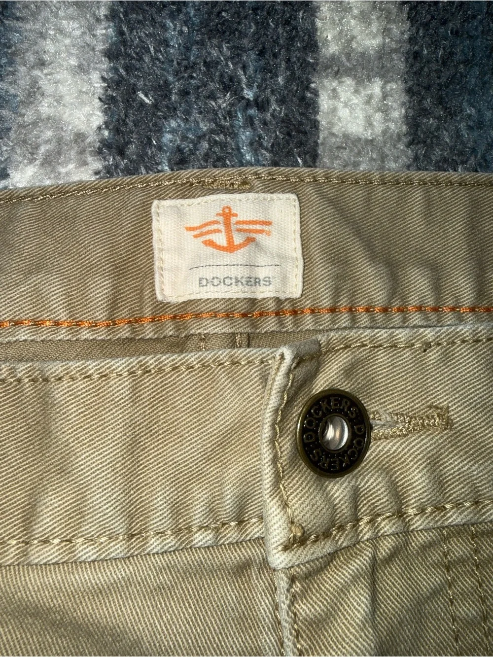 Dockers Retro Men's Khaki Straight Fit Casual Pants Size 38x32 Cotton Comfort